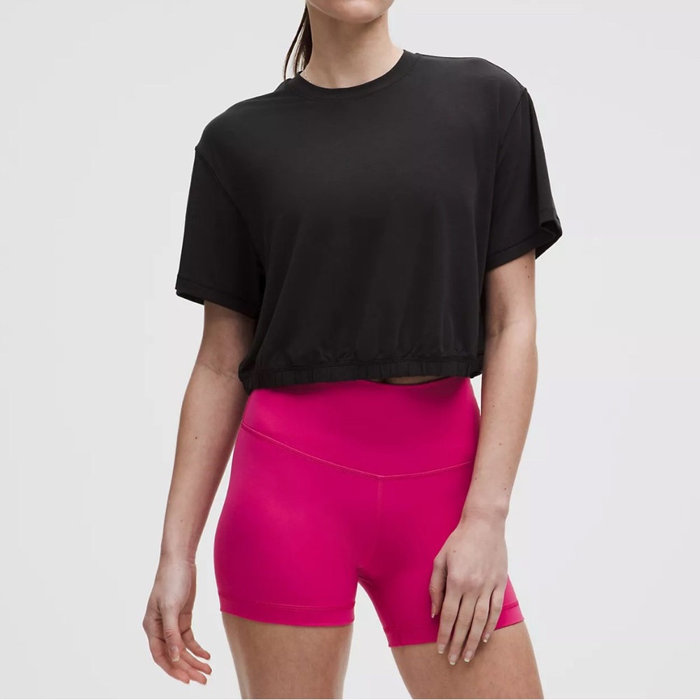 Lululemon Jersey Training Elastic-Hem Short-Sleeve Shirt